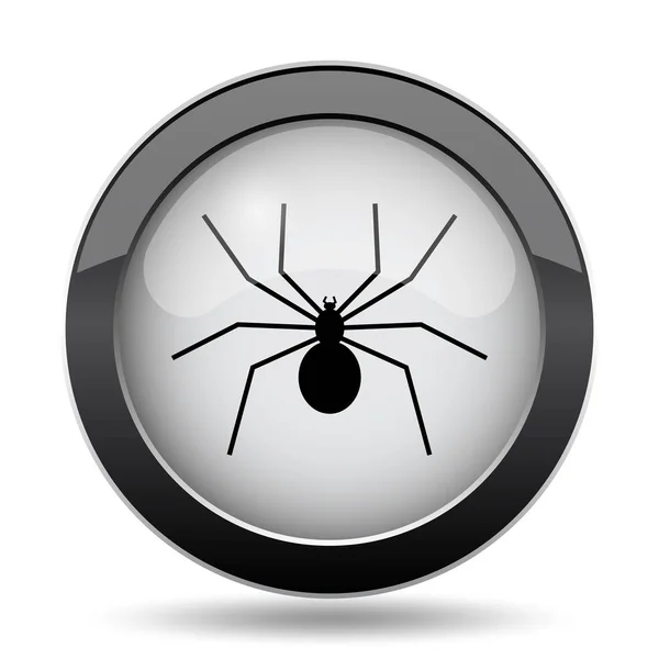 Icono Araña Botón Internet Sobre Fondo Blanco — Foto de Stock