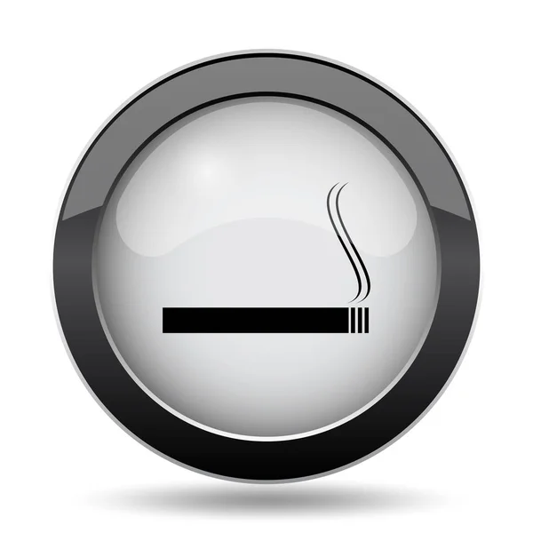 Icône Cigarette Bouton Internet Sur Fond Blanc — Photo