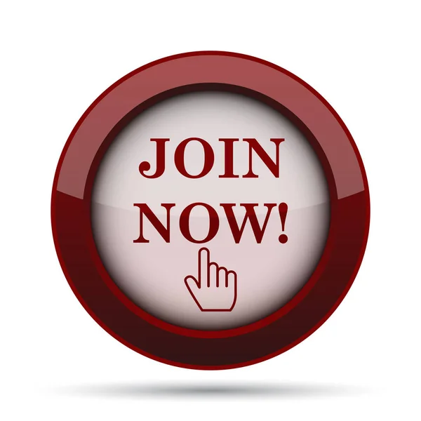 Join Now Icon Internet Button White Background — Stock Photo, Image