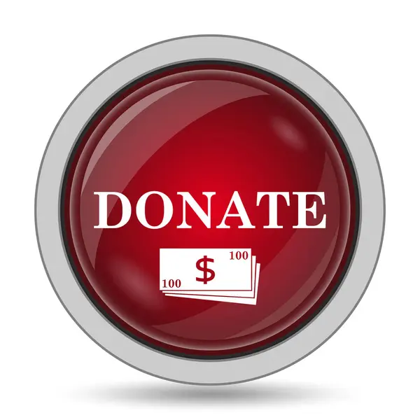 Donate Icon Internet Button White Background — Stock Photo, Image
