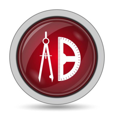 E-öğrenme simgesi. Beyaz arka plan üzerinde Internet düğmesi