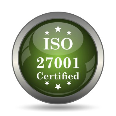 ISO 27001 simgesi. Beyaz arka plan üzerinde Internet düğmesi.