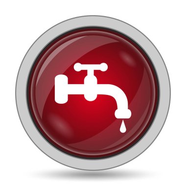 Su dokunun simgesi. Beyaz arka plan üzerinde Internet düğmesi