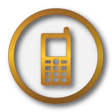 Hareket eden telefon simgesi. Beyaz arka plan üzerinde Internet düğmesi