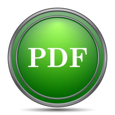PDF simgesi. Beyaz arka plan üzerinde Internet düğmesi