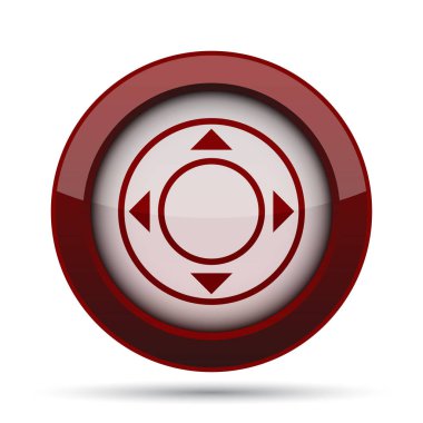 Oyun çubuğu simgesi. Beyaz arka plan üzerinde Internet düğmesi.