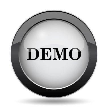 Demo simgesi. Beyaz arka plan üzerinde Internet düğmesi