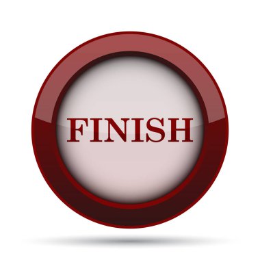 Bitiş simgesi. Beyaz arka plan üzerinde Internet düğmesi.