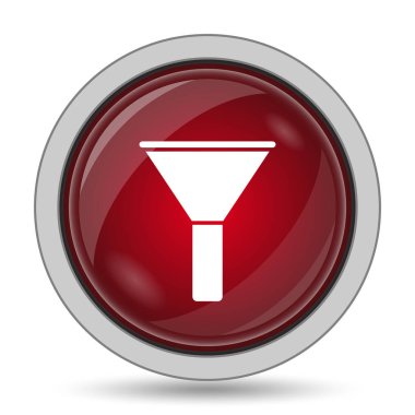 Filtre simgesi. Beyaz arka plan üzerinde Internet düğmesi