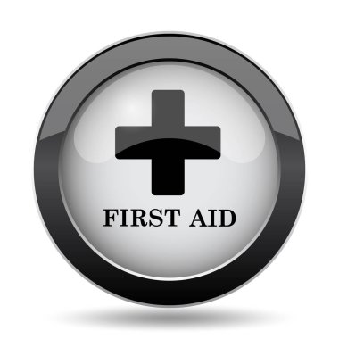 İlk yardım simgesi. Beyaz arka plan üzerinde Internet düğmesi