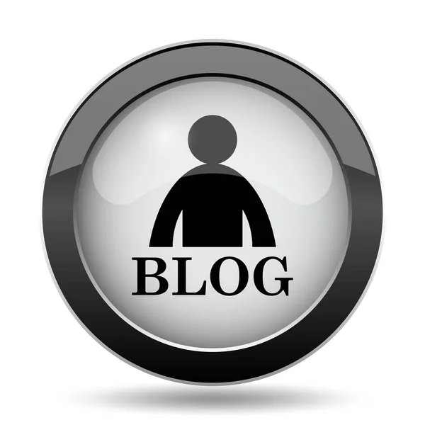 Blog Icon Internet Button White Background — Stock Photo, Image