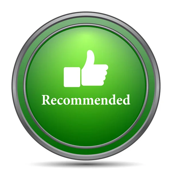 Recommended Icon Internet Button White Background — Stock Photo, Image