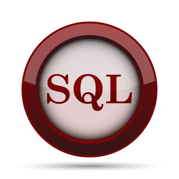 Значок Sql Кнопка Интернет Белом Фоне — стоковое фото