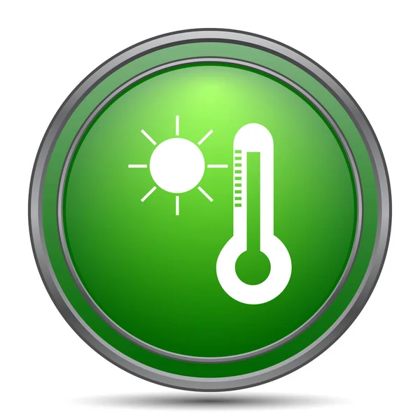 Sun Thermometer Icon Internet Button White Background — Stock Photo, Image