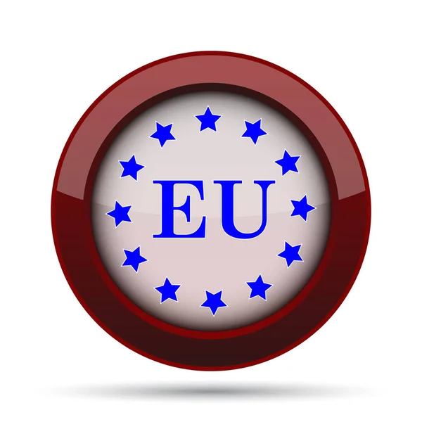 European Union Icon Internet Button White Background — Stock Photo, Image