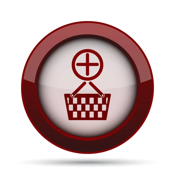 Add Basket Icon Internet Button White Background — Stock Photo, Image