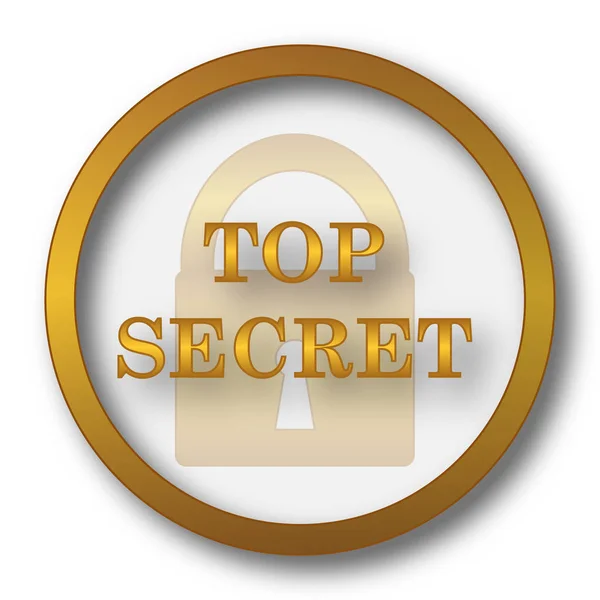 Icona Top Secret Pulsante Internet Sfondo Bianco — Foto Stock