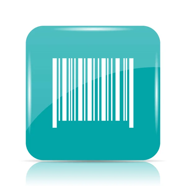 Barcode Pictogram Internet Knop Witte Achtergrond — Stockfoto