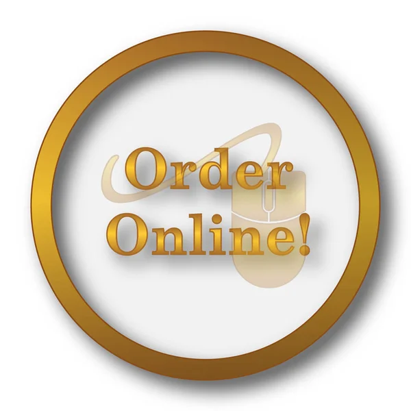 Order online icon. Internet button on white background