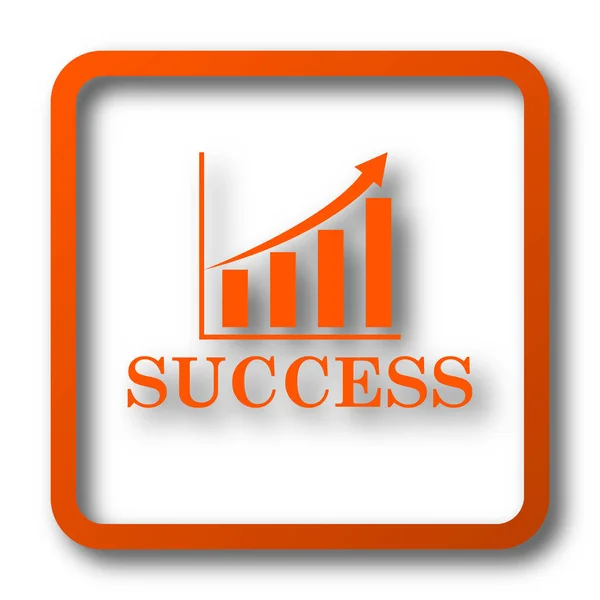Success Icon Internet Button White Background — Stock Photo, Image