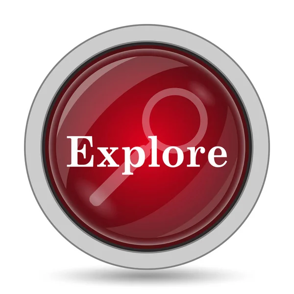 Explore Icon Internet Button White Background — Stock Photo, Image