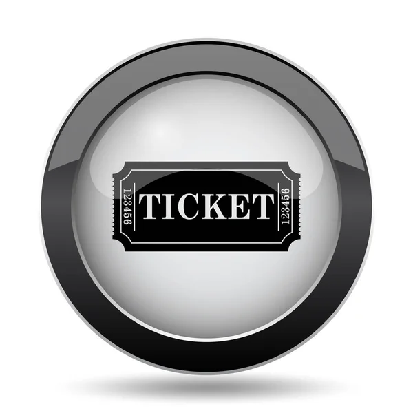Sinema Bilet Simgesi Beyaz Arka Plan Üzerinde Internet Düğmesi — Stok fotoğraf