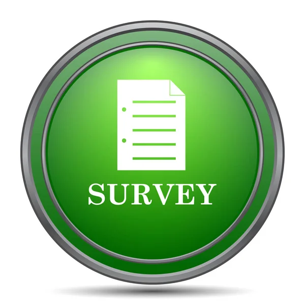 Survey Icon Internet Button White Background — Stock Photo, Image