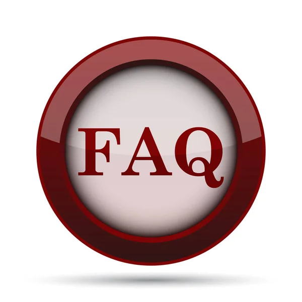 Faq Icon Internet Button White Background — Stock Photo, Image