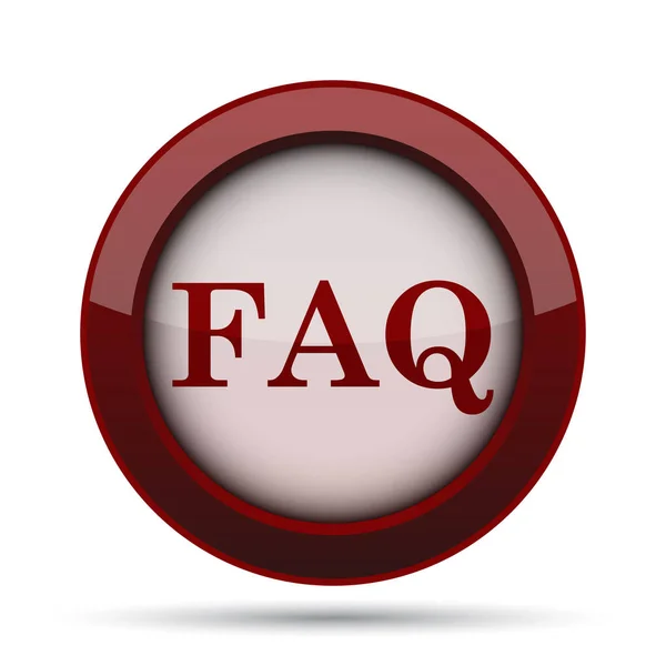 Icona Faq Pulsante Internet Sfondo Bianco — Foto Stock