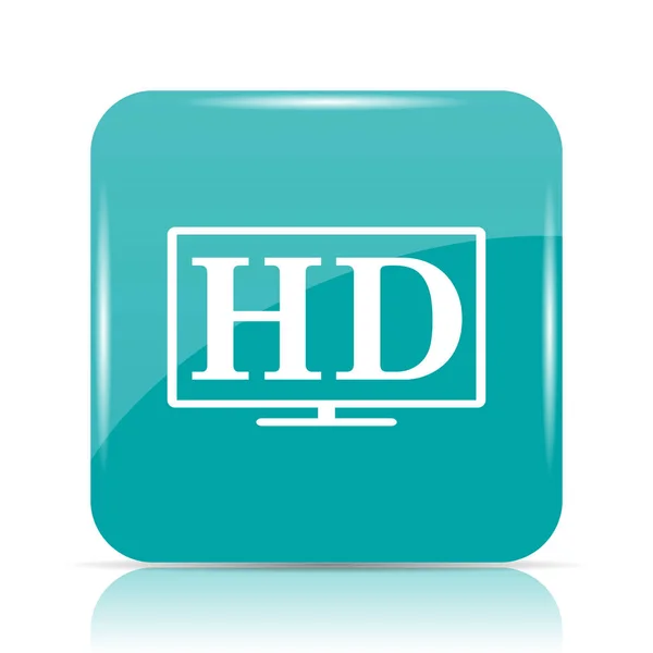 HD TV icon. Internet button on white background