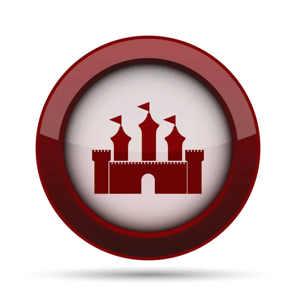 Castle Icon Internet Button White Background — Stock Photo, Image