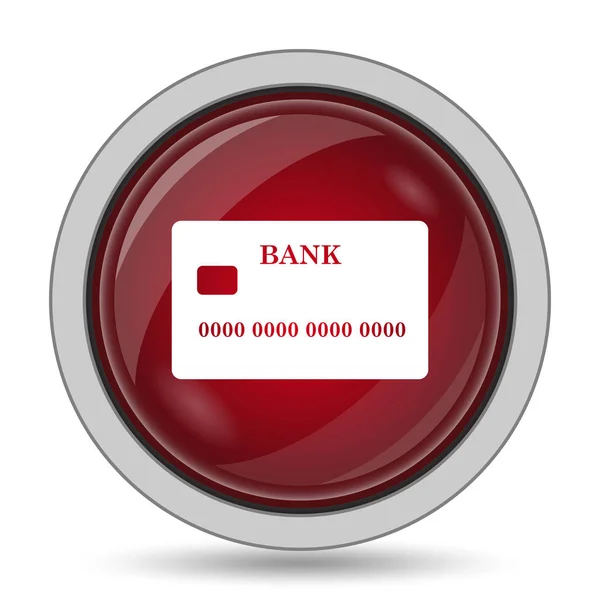 Ícone Cartão Botão Internet Fundo Branco — Fotografia de Stock