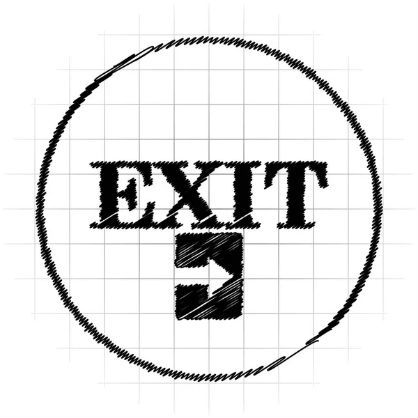 Exit Symbol Internet Taste Auf Weißem Hintergrund — Stockfoto