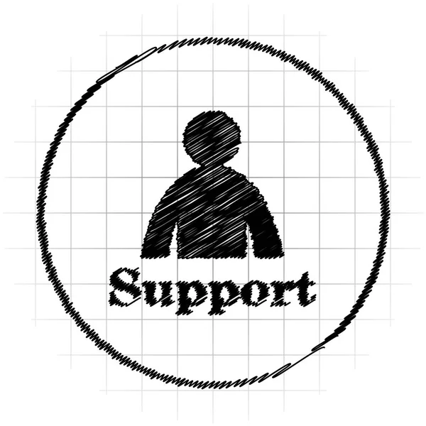 Support icon. Internet button on white background