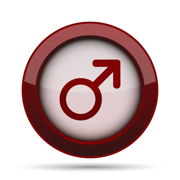 雄性符号图标 互联网在白色背景上的按钮 — 图库照片