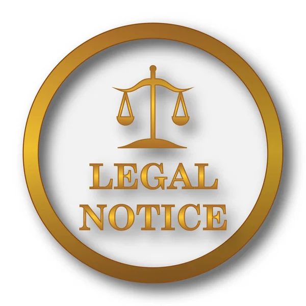 Legal notice icon. Internet button on white background