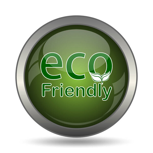 Eco Friendly icon. Internet button on white background.