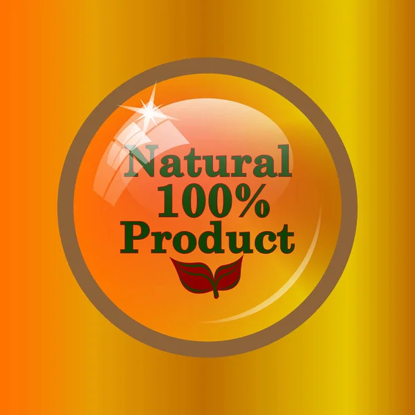 100 por cento ícone do produto natural — Fotografia de Stock