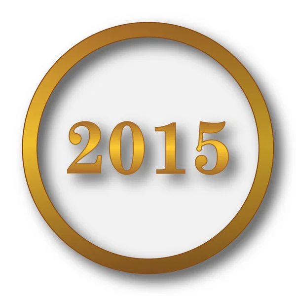 2015 年のアイコン 白い背景の上のインター ネット ボタン — ストック写真