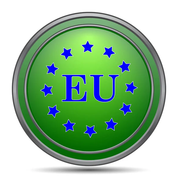 European union icon. Internet button on white background