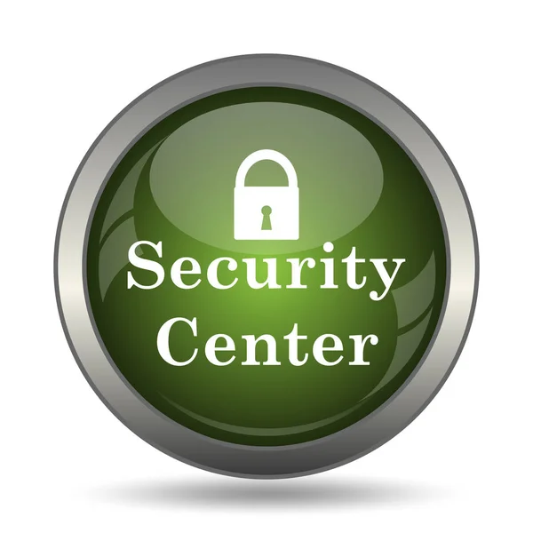 Значок Центра Безопасности Кнопка Интернет Белом Фоне — стоковое фото