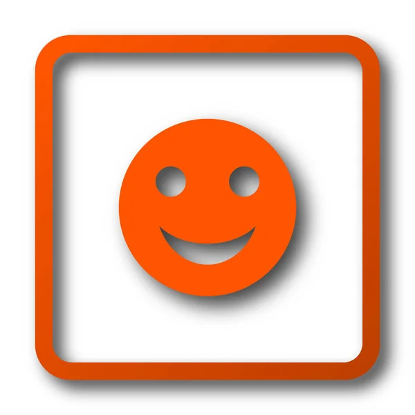 Smiley Icoon Internet Knop Witte Achtergrond — Stockfoto