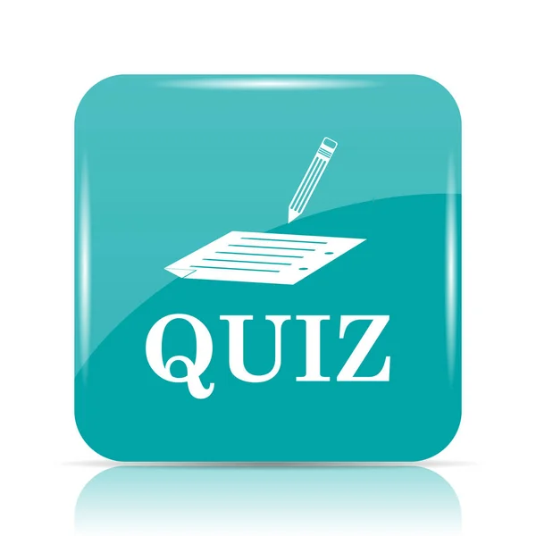 Quiz Icon Internet Button White Background — Stock Photo, Image