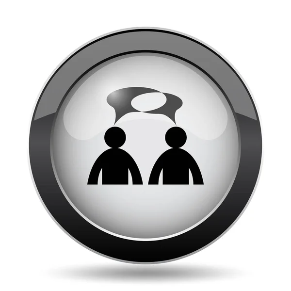 Comments Icon Internet Button White Background Men Bubble — Stock Photo, Image