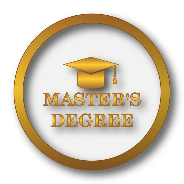 Master Degree Icon Internet Button White Background — Stock Photo, Image