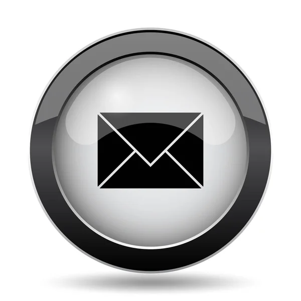 Icona Mail Pulsante Internet Sfondo Bianco — Foto Stock