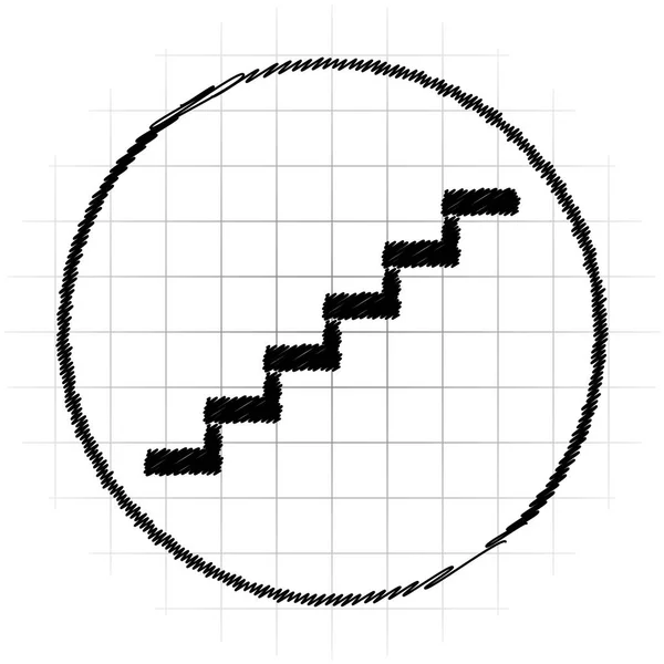 Stairs Icon Internet Button White Background — Stock Photo, Image