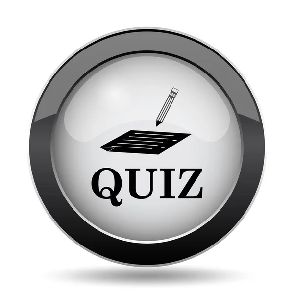 Quiz Ikonen Internet Knappen Vit Bakgrund — Stockfoto