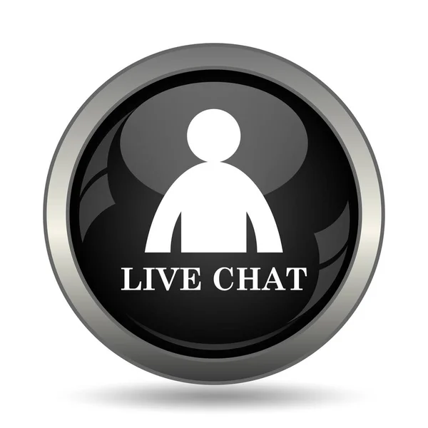 Livechat Pictogram Internet Knop Witte Achtergrond — Stockfoto