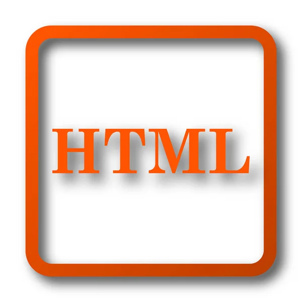 Icona Html Pulsante Internet Sfondo Bianco — Foto Stock